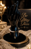 Midnight Glamour Pearl & Onyx Charm Bracelet